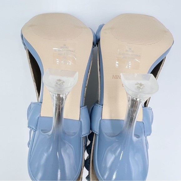 Nine West Womens Zuzie Light Blue Faux Vegan Leather Barbie Sandals Heels Size 6 - Picture 14 of 16